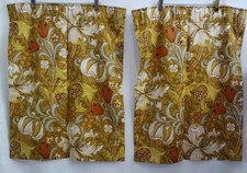 Vintage Sanderson Golden Lily Unlined Curtains William Morris Retro Floral