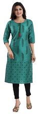 UK Ethnic Fashion Party Dress Raw Silk Kurti Tunic Kurta Casual Top Shirt MM303