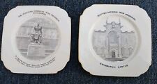 WWI Scarce Pair Of Plates Scottish American War Memorial National War Edinburgh