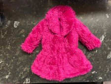 Quality Dolls Hot Pink Furry Fuchsia Fluffy Winter Faux Fur Coat Made For dolls