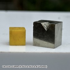 Brassy pyrite cube: fools