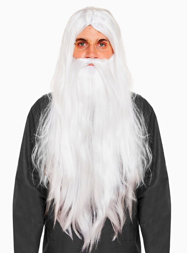 White straight long costume - white,