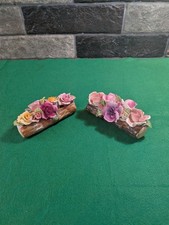 Thorley bone china floral log - bone,