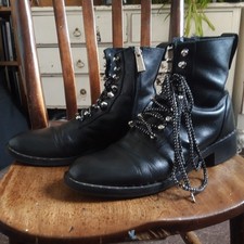 Zara Black Leather Boots With