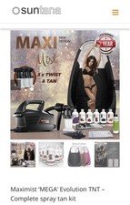 Spray tan machine, tent and products