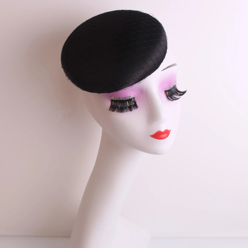 Fascinator hat base satin 15cm - hat,