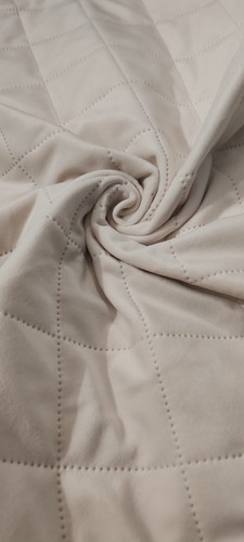 Ivory quilted velvet furniture - quilted,