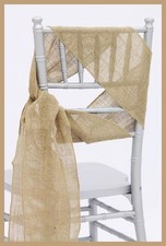 22 hessian chair bow sashes wedding decor