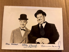Very Rare Stan Laurel Oliver Hardy 2x Autographed Photo 40s  Laurel & Hardy