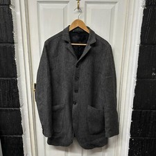 Pretty Green Black Label Grey Wool Jacket Size Large | Blazer Coat Overcoat Rare