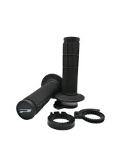PROGRIP 709 BLACK LOCK ON HALF WAFFLE MX HANDLEBAR GRIPS SUZUKI RMZ250 RMZ450