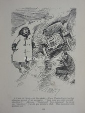 Vintage Motor Car Motoring CRASHED MOTORIST - MISTAKEN IDENTITY Antique Cartoon