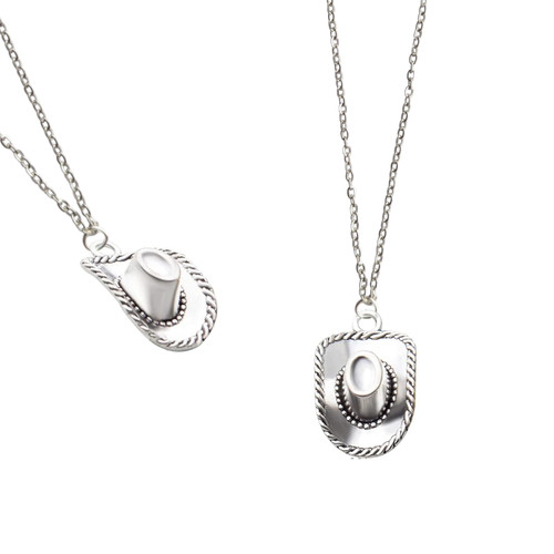 Cowboy hat necklace - cowboy,