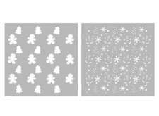 Two christmas stencils - christmas,