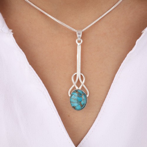 Blue copper turquoise gemstone - copper,
