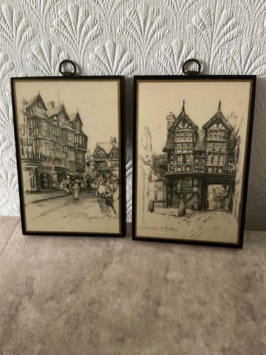 Pair vintage prints - pair,