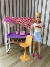 Barbie ? Loft Bed / Transforming Bunk Bed Set With Doll & Accessories