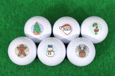 Christmas Icon Novelty Mini Golf Balls - Perfect Golf Gift - Set of 6