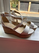Nine West White Wedge Sandal