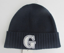 BNWT GANT G badge logo navy blue Wool Beanie  hat  ivy
