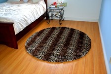 Round leopard faux fur - 5',