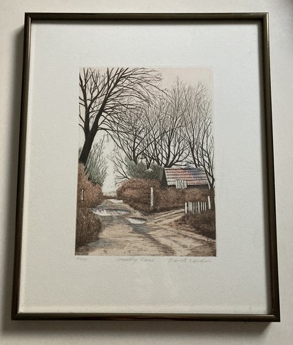 Vintage etching country - vintage,