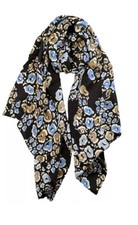 Jigsaw Graphic Poppy Silk Long