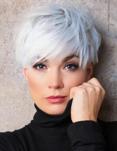 White short wigs - pixie,