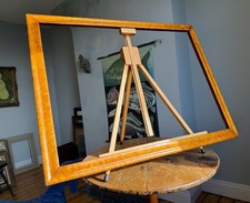 Lovely Antique Birds Eye Maple Picture Frame 24" x 18" Rebate S-Ogee Folk Charm