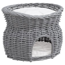2-Tier Wicker Cat House