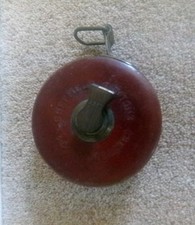  Chesterman Tape Measure 50 ft. Leather, Brass, Cloth Tape Sheffield England