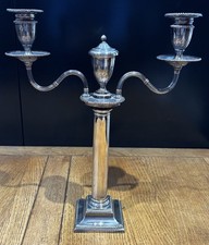 Silver Plate Candelabra. Large and Impressive. Top Comes Off To Use Single