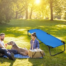191cm Lightweight Military/Army Camping Bed for Camping-Blue