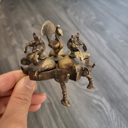 Vintage brass peacock spice - vintage,