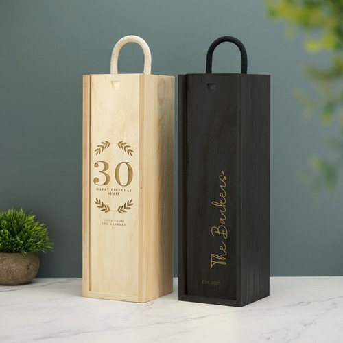 Personalised wine box laser - box,