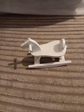 Doll House Rocking Horse 1:12 Scale Wooden Furniture Miniature 