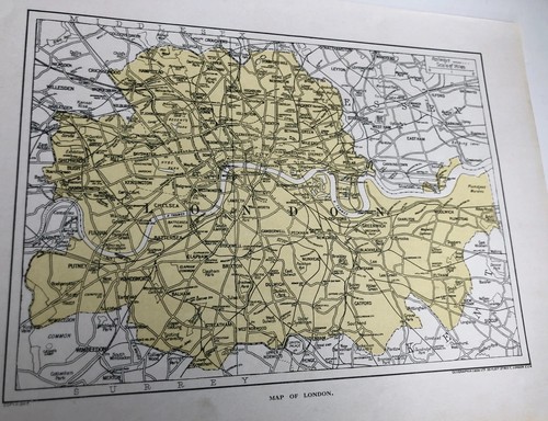 1923 map london - map,