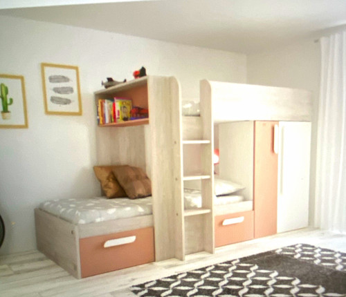 Single bunk bed frame - single, with