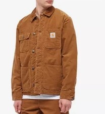 Carhartt Michigan Cord Jacket Mens M Barn Field Rust Brown Corduroy Bomber