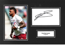 Courtney Lawes Signed 12x8