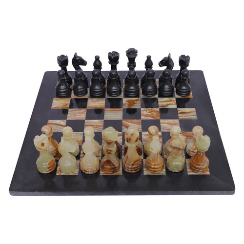 Marble chess set black - marble,