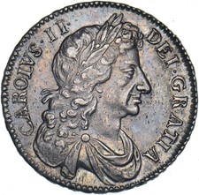 1677 Halfcrown - Charles II