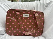 CATH KIDSTON LARGE BOXY ZIP BAG SPOTTY BROWN & PINK