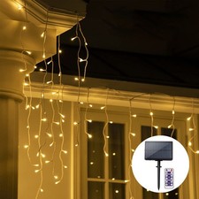 LED Solar Icicle String Light Waterproof Solar Colorful Light for Patio Gazebo