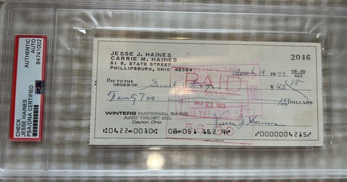 Psa dna jesse haines - dna, signed