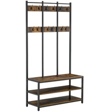 Homcom entryway coat rack hall - entryway,
