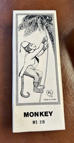 Vintage tin litho monkey - tin, ms