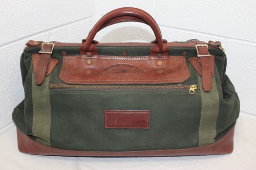 Orvis leather green canvas - &,