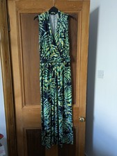 Roman blue green faux wrap