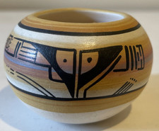 Native American Navajo Pottery Vase NAATSILID Rainbow Pottery Cedar Mesa Western
